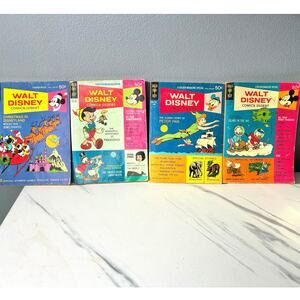 Vintage Walt Disney Comics Digest Lot (4 Books) Gold Key 1960s Set